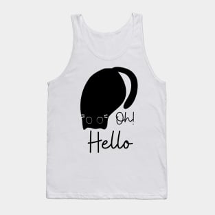 Black Cat Sleeping Upside Down Tank Top